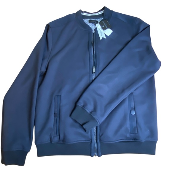 Magaschoni Black Knit Full Zip Bomber Jacket Men’s Size S - Picture 3 of 13